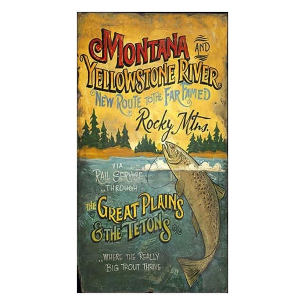 Yellowstone Vintage Sign, Personalized Cabin Decor