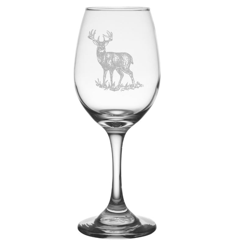 Silver Stag Wine Glasses, Deer Wine Glasses