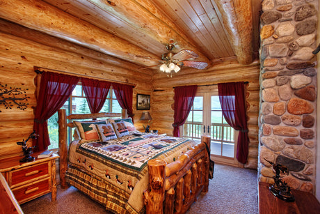 Log & Oak Bedroom Furniture Ideas