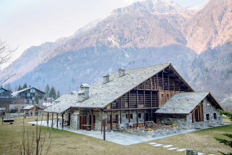 Hunting lodge in the woods