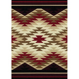 Santa Fe Red Starburst Area Rug