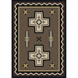 Southwestern Taupe Cross Area Rug