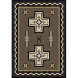 Southwestern Taupe Cross Area Rug