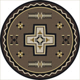 Southwestern Taupe Cross Area Rug