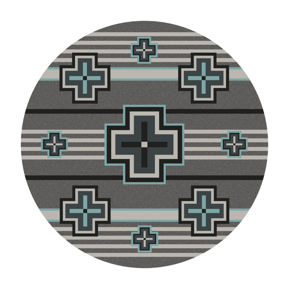 Turquoise Cross Rug