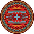 Southwestern Sunset Cross Area Rug