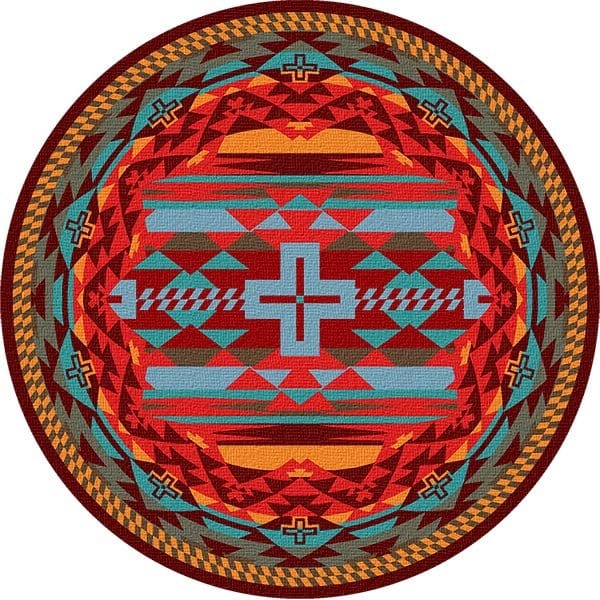 Southwestern Sunset Cross Area Rug