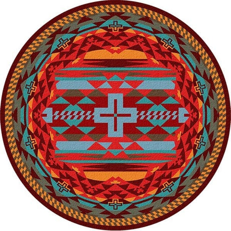 Southwestern Sunset Cross Area Rug