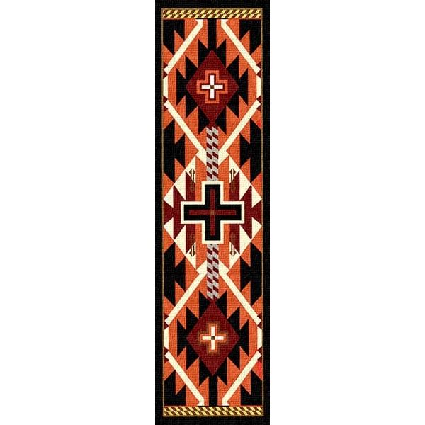 Southwestern Black Cross Area Rug