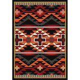 Southwestern Black Cross Area Rug