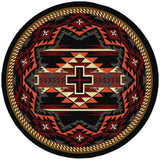 Southwestern Black Cross Area Rug