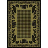 Woodland Bear Family Green Area Rug Collection