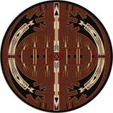 Horse Raiders Brown Area Rug