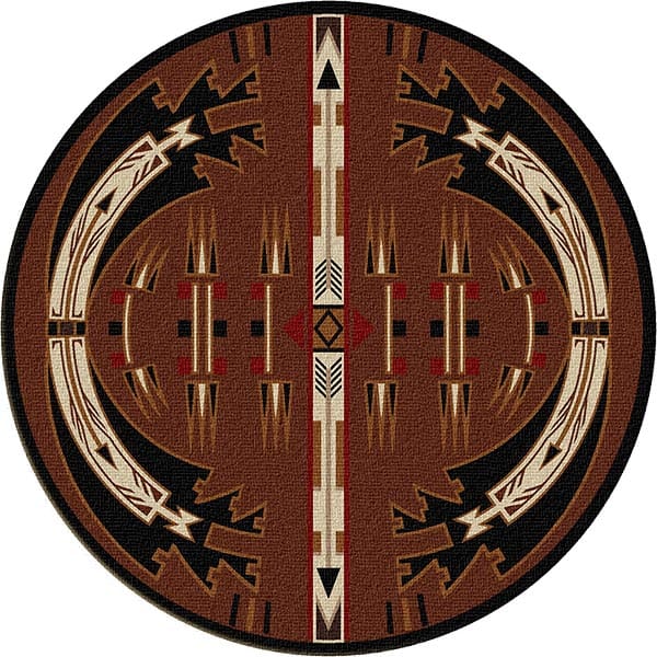 Horse Raiders Brown Area Rug