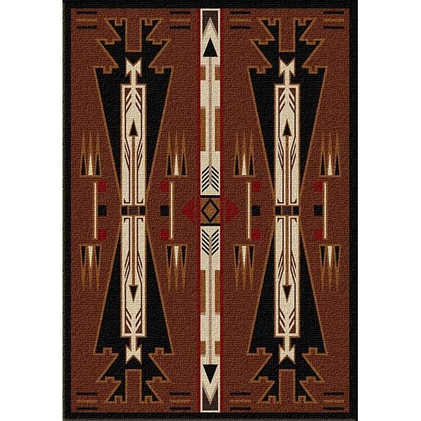 Horse Raiders Brown Area Rug