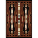 Horse Raiders Brown Area Rug