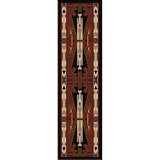 Horse Raiders Brown Area Rug