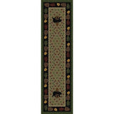 Bear Ridge Green Area Rug