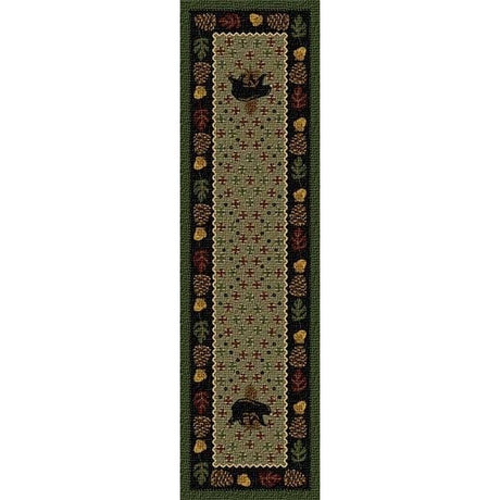 Bear Ridge Green Area Rug