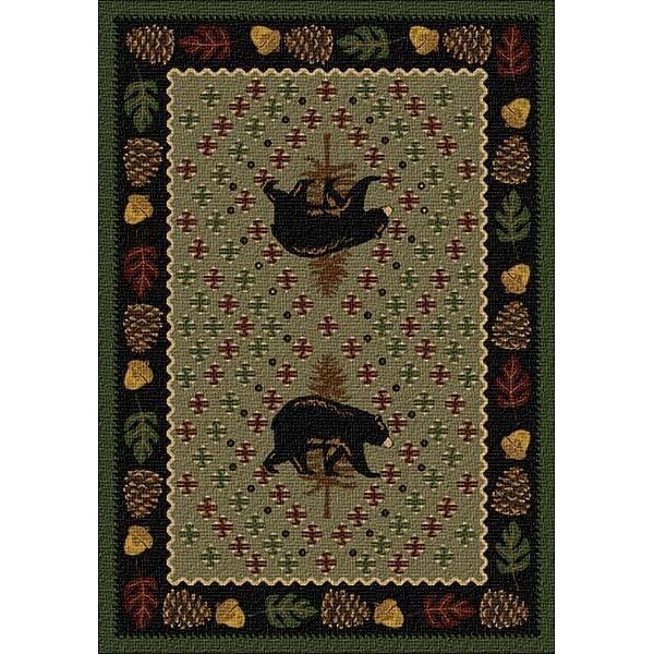 Bear Ridge Green Area Rug