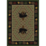 Bear Ridge Green Area Rug