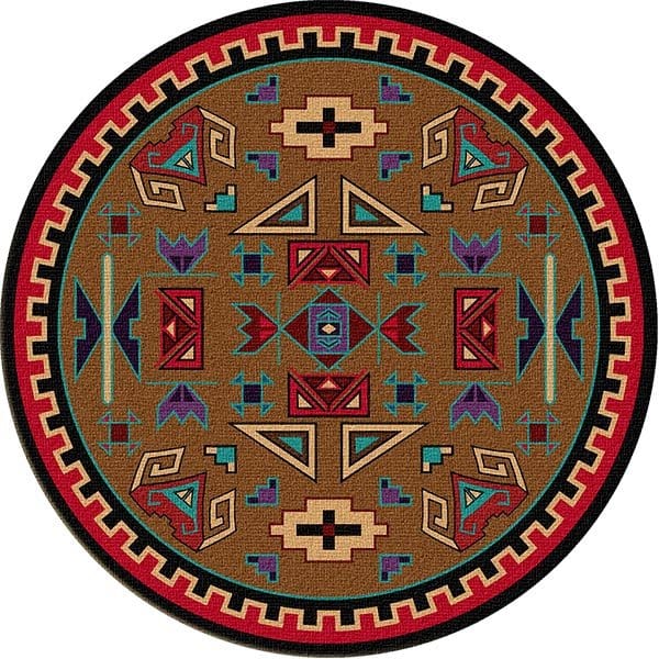 Southwestern Rams Area Rug