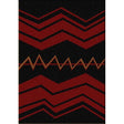 Valley of Fire Black Area Rug