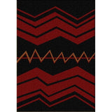 Valley of Fire Black Area Rug