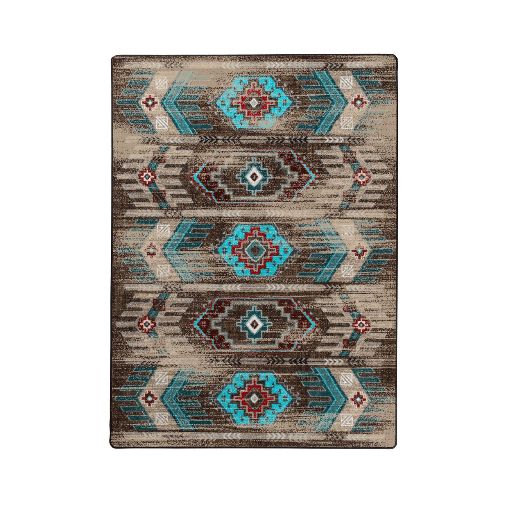 Santa Fe Distressed Turquoise Rug