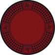 Pinecone Plaid Red 8' Round Area Rug