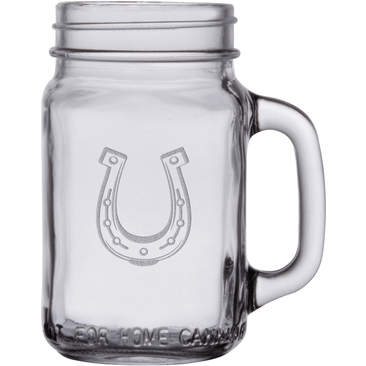 Horseshoe 16 oz. Mason Jar Glass Sets