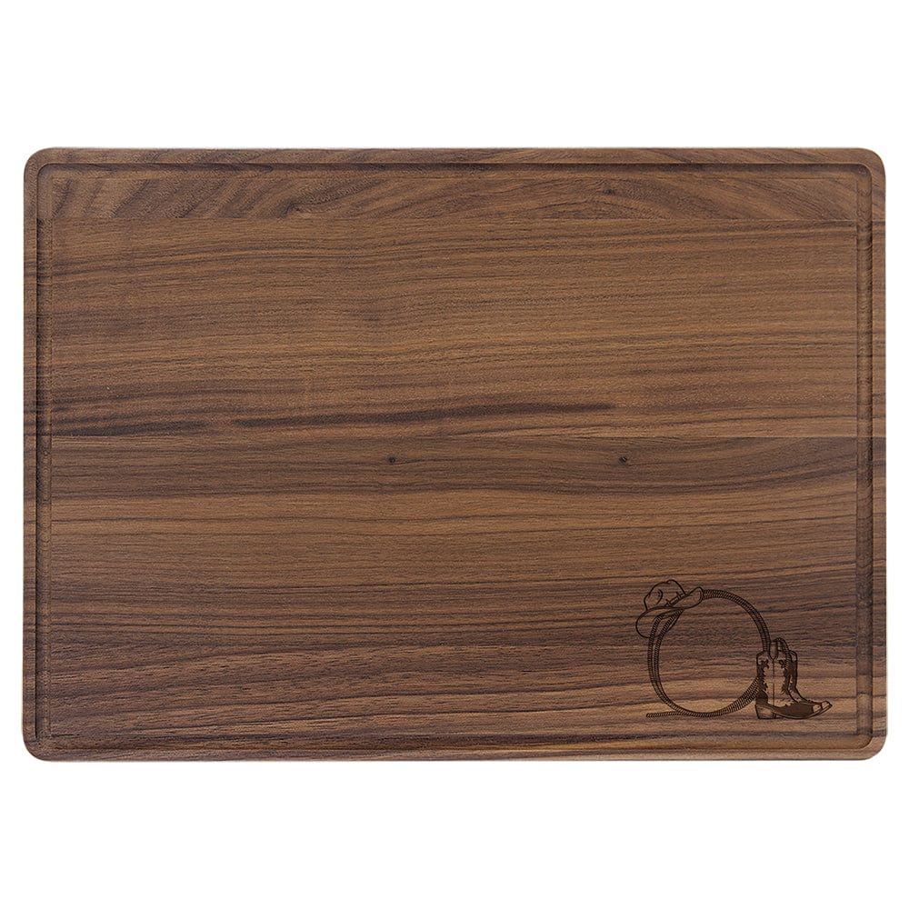 Walnut Rope & Boots Cutting Board