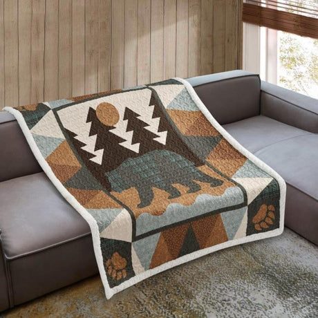 Bear Cover Sherpa Throw