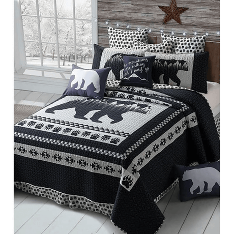 Nighttime Bear Quilt Set