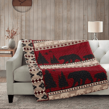 Bear Mountain Red Throw