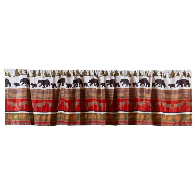 Wildlife Cabin Stripe Valance