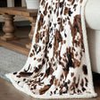 Winter Cowhide Sherpa Throw Blanket