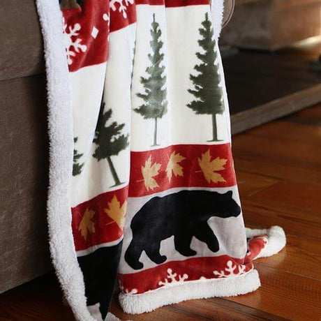 Woodland Trails Bear Ultra-Plush Throw