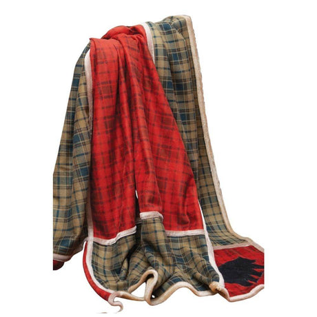 Cabin Plaid Grid Throw Blanket