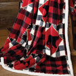 Bear Plaid Patch Throw Blanket