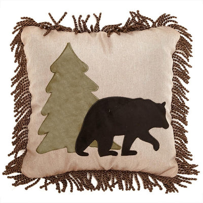 Bear Crossing Square Pillow
