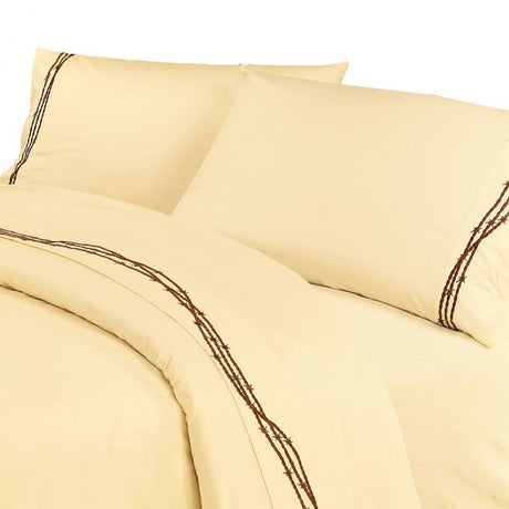 Cream Barbwire Sheet Sets