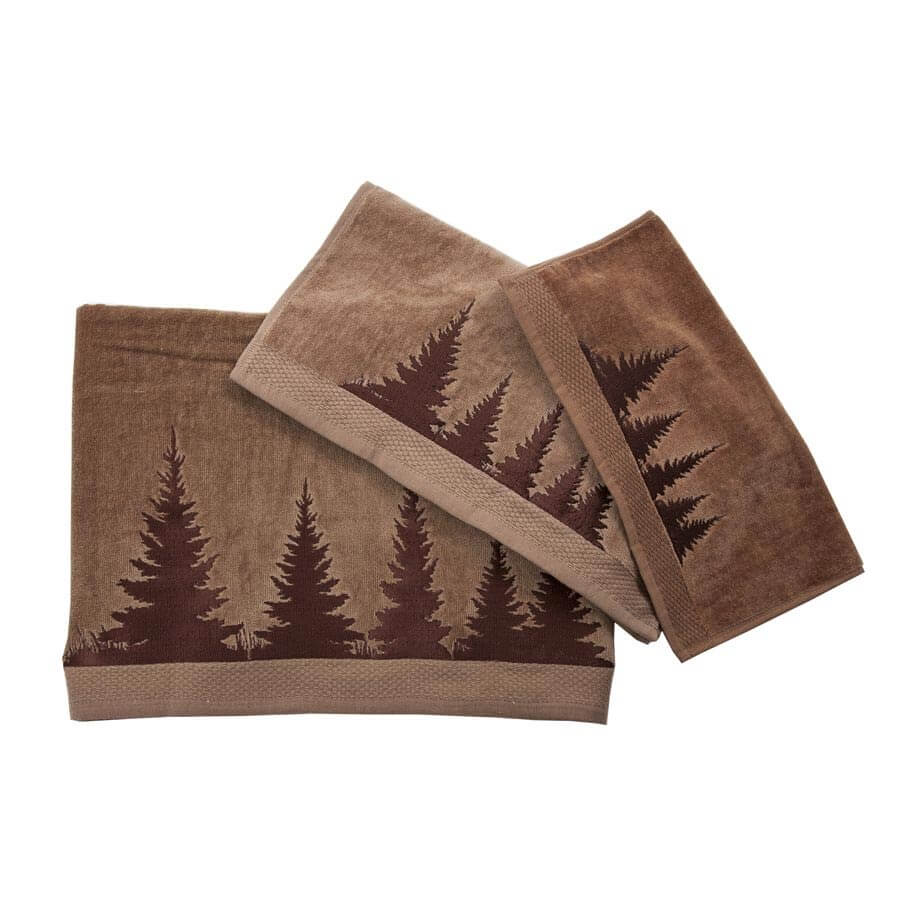 Rustic Pines Mocha Bath Towel Set