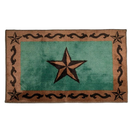 Turquoise Western Star Bath Mat