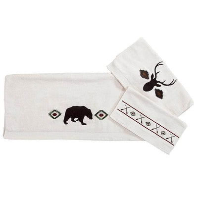 4 Pcs Cabin Kitchen Towels Set 23.6 x 16 Inches Farmhouse Country Style  Decorative Hand Towels Deer Bear Log Cabin Dish Towels Decor Soft Absorbent