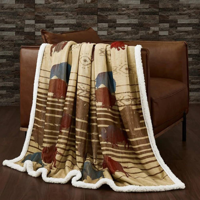 Range Rider Sherpa Throw Blanket