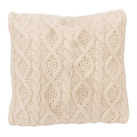 Cream Cable Knit Pillow