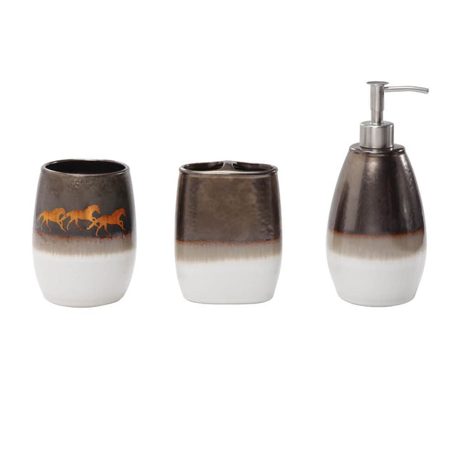 Morning Gallop 3 PC Ceramic Bathroom Set