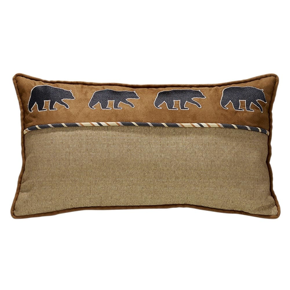 Lodge Elegance Ashbury Bear Black Bear Pillow