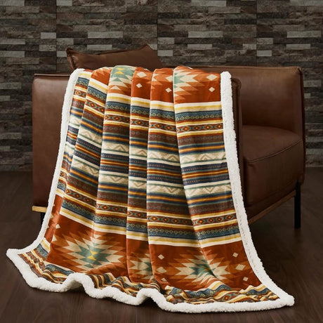 Desert Valley Sherpa Throw Blanket